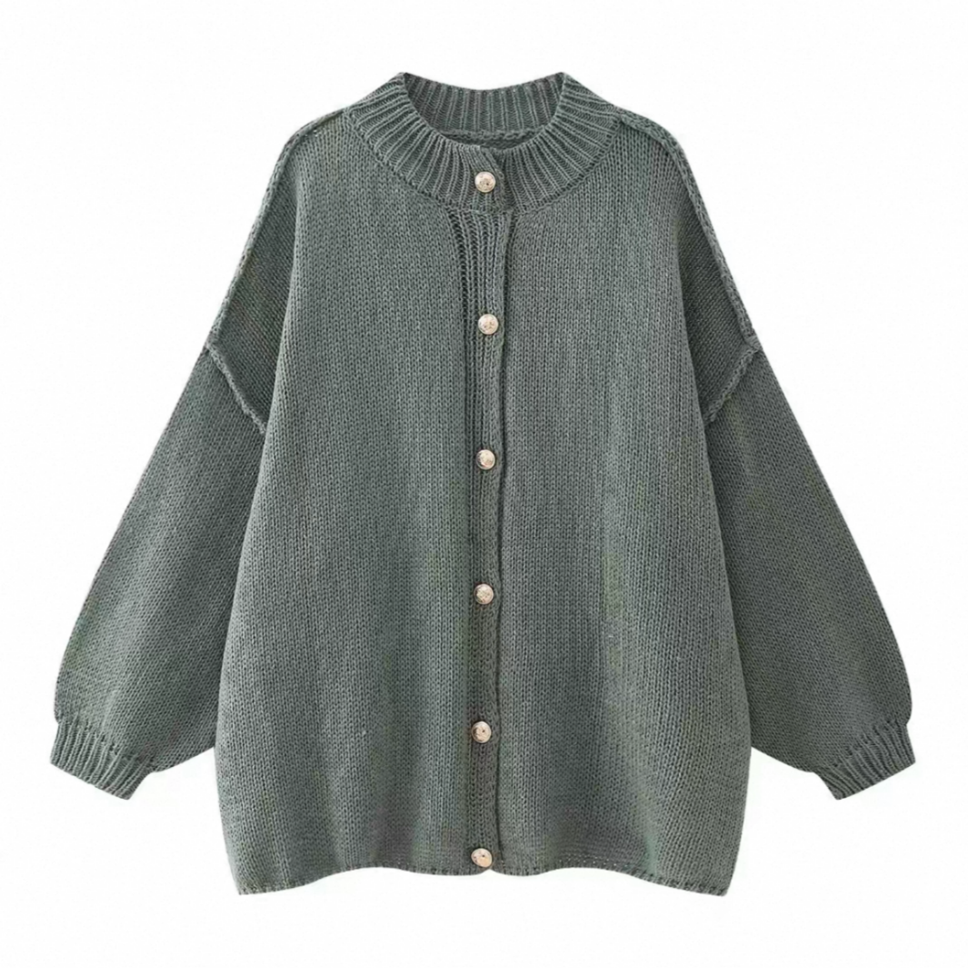 OVERSIZE PULLOVER MIT KNOPF
