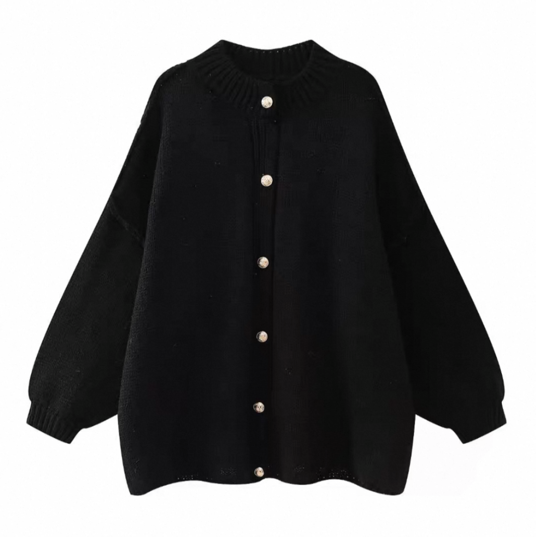 OVERSIZE PULLOVER MIT KNOPF
