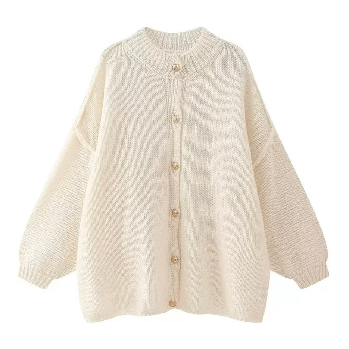 OVERSIZE PULLOVER MIT KNOPF