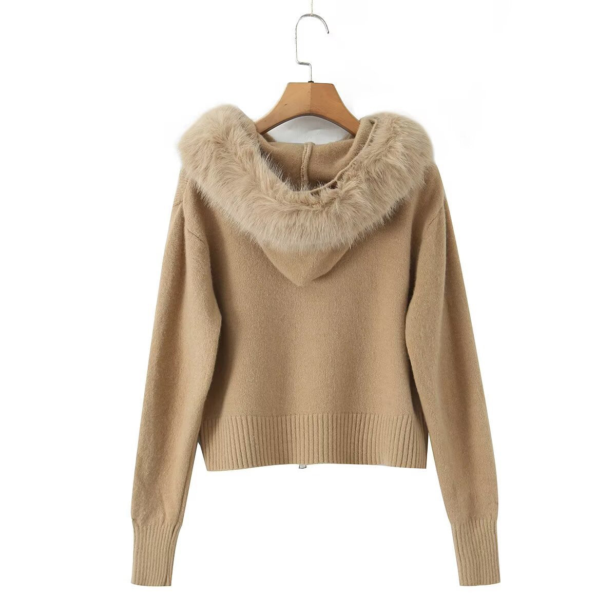 CARDIGAN MIT FELLKRAGEN