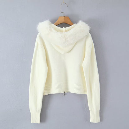 CARDIGAN MIT FELLKRAGEN