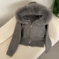 VIRALER FELLKRAGEN CARDIGAN