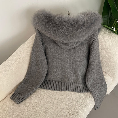 VIRALER FELLKRAGEN CARDIGAN